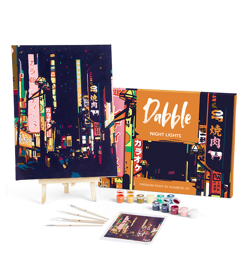 Premium Paint by Numbers Kit for Adults - Night Lights